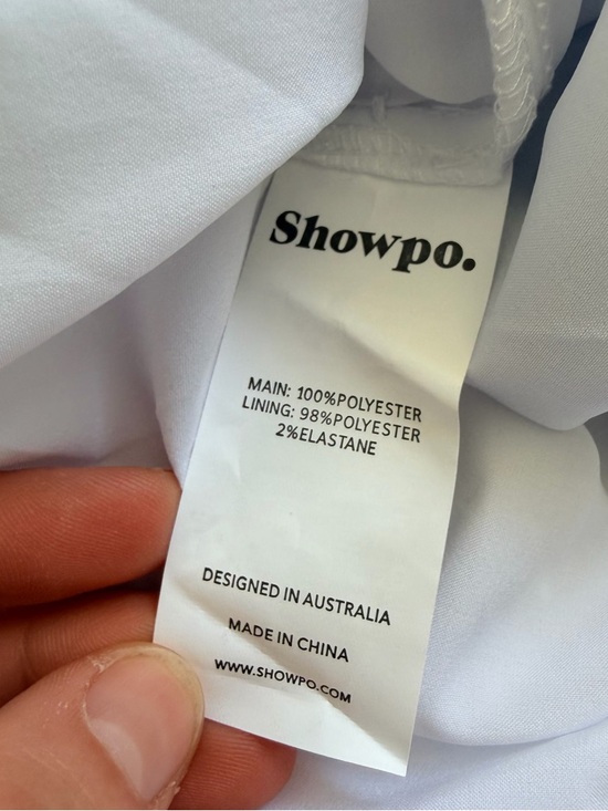 Showpo Blue and White Floral Mini Dress Spring Flowy A Line Wrap Tie Lined - Picture 5 of 11